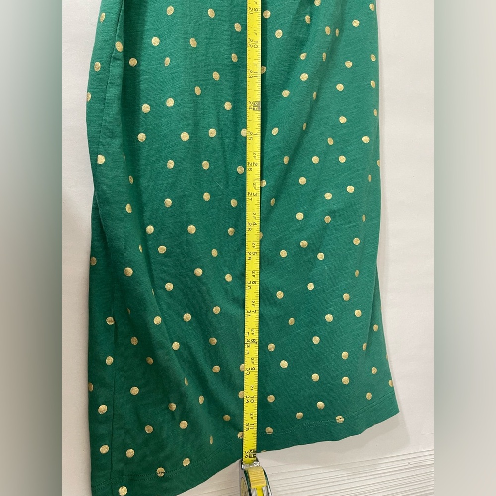 Boden NWOT Zoe Jersey Puff sleeve Tee Dress 16/18R in Emerald Green Polka Dot - Picture 10 of 11